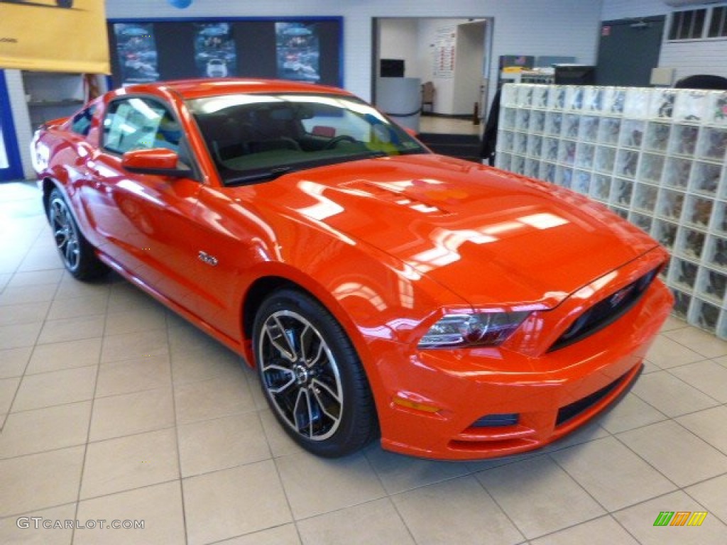 2014 Mustang GT Premium Coupe - Race Red / Charcoal Black/Cashmere Accent photo #4