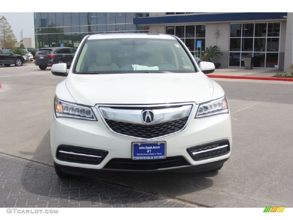 2015 MDX Technology - White Diamond Pearl / Parchment photo #2