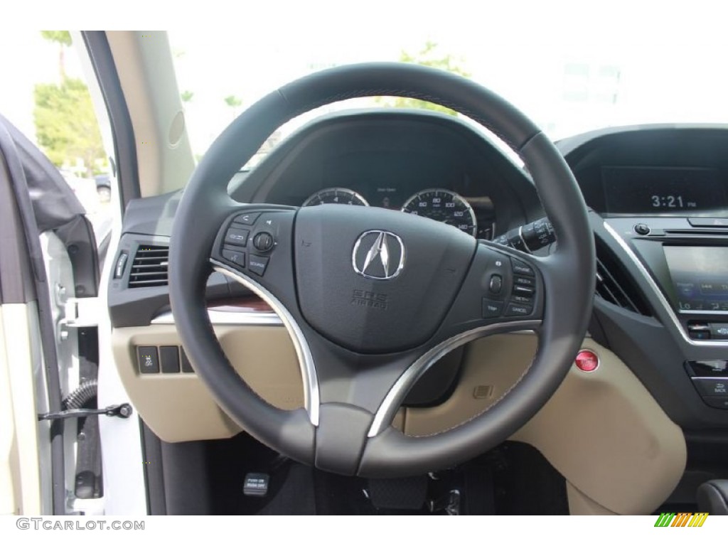 2015 MDX Technology - White Diamond Pearl / Parchment photo #25