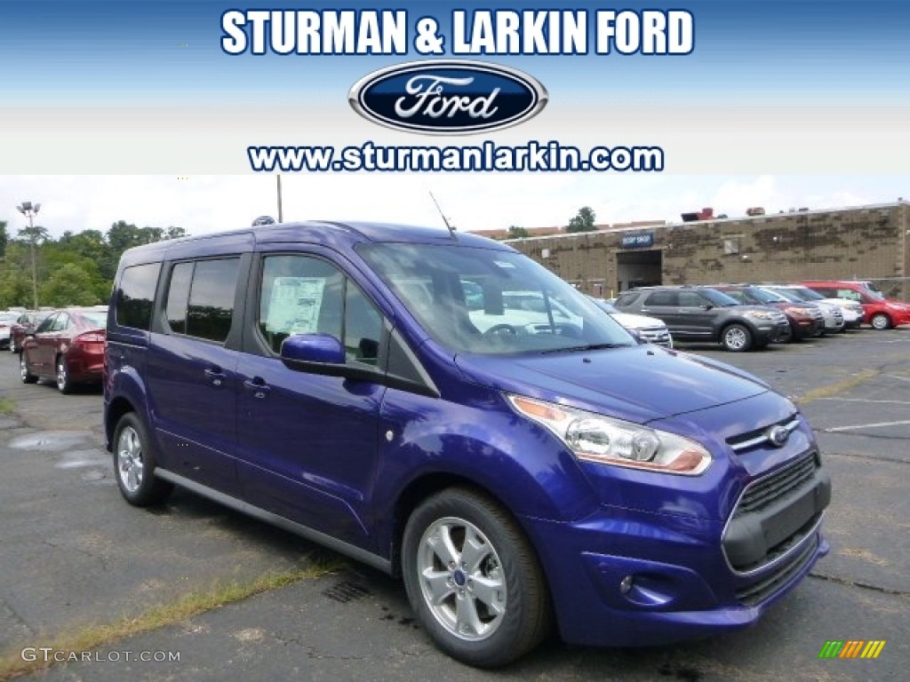 2014 Transit Connect Titanium Wagon - Deep Impact Blue / Medium Stone photo #1