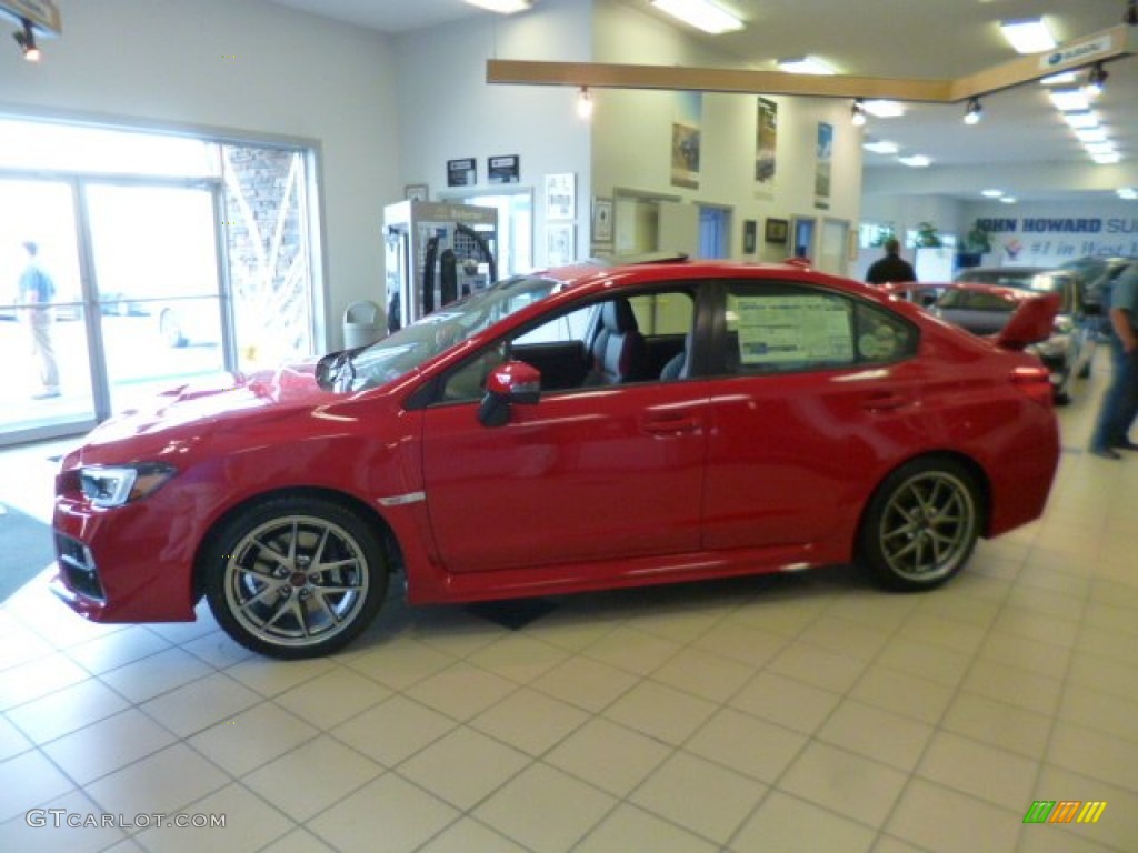 Lightning Red 2015 Subaru WRX STI Limited Exterior Photo #96275334