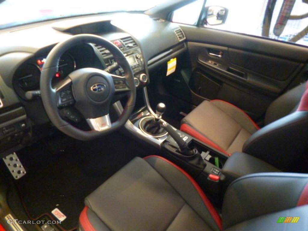 Carbon Black Interior 2015 Subaru WRX STI Limited Photo #96275487