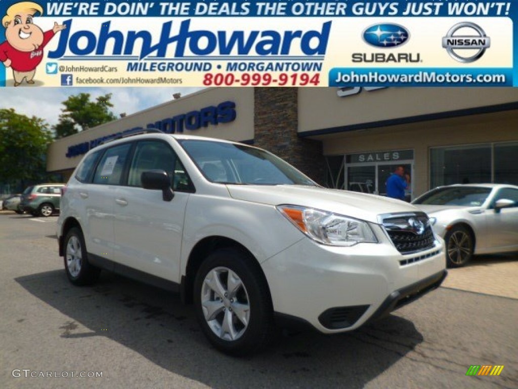 2015 Forester 2.5i - Satin White Pearl / Gray photo #1