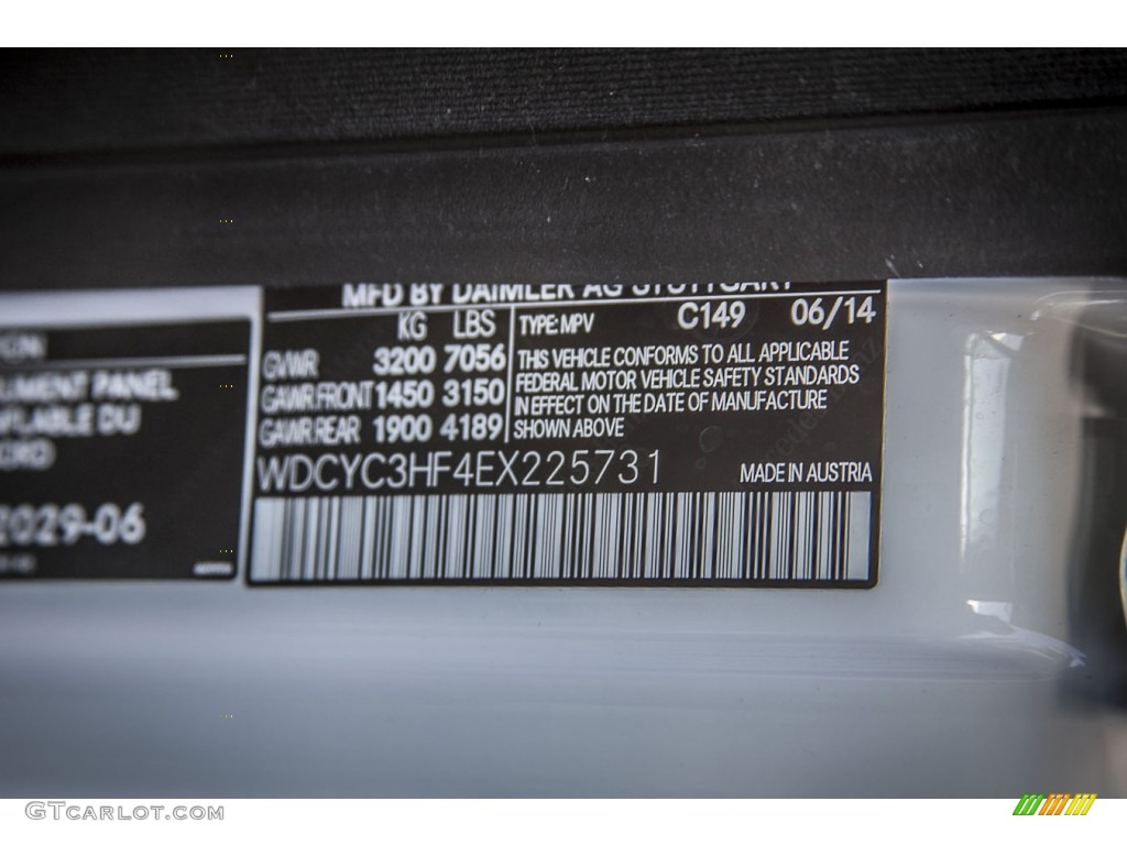2014 G Color Code 149 for Polar White Photo #96276501
