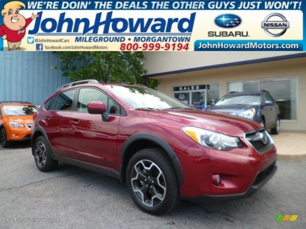 2014 XV Crosstrek 2.0i Premium - Venetian Red Pearl / Ivory photo #1