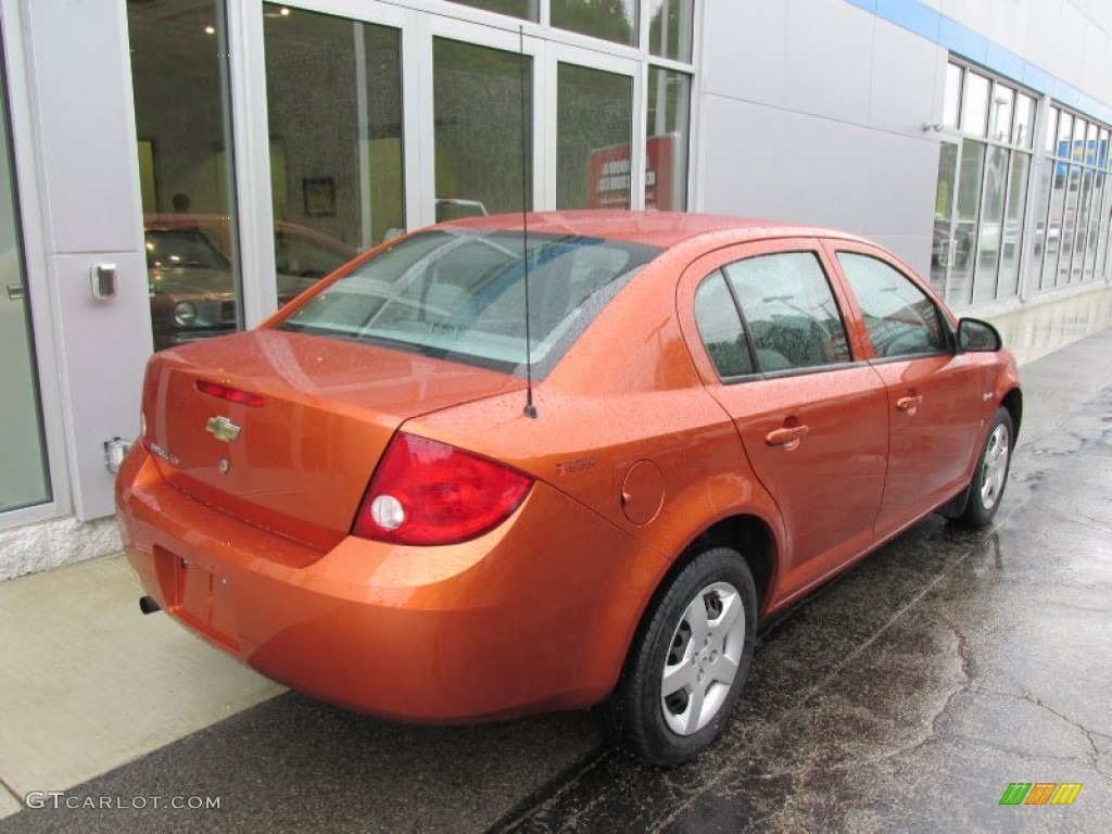 2007 Cobalt LS Sedan - Sunburst Orange Metallic / Gray photo #4