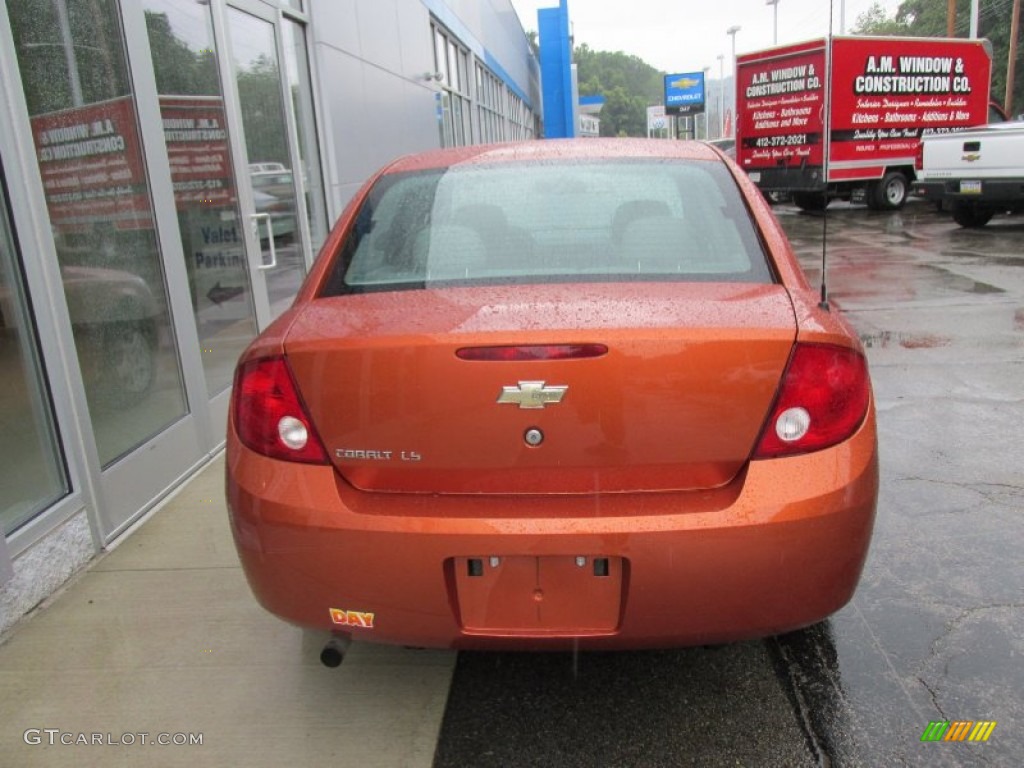 2007 Cobalt LS Sedan - Sunburst Orange Metallic / Gray photo #5