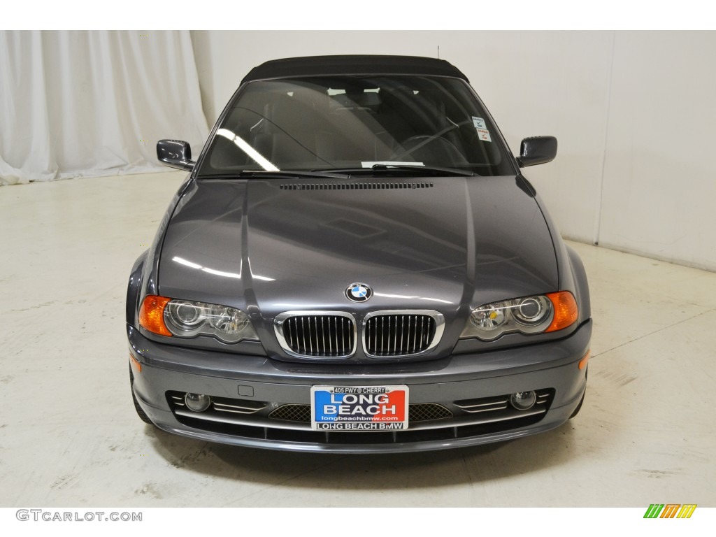 2001 3 Series 330i Convertible - Steel Grey Metallic / Black photo #4