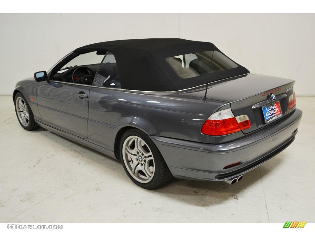 2001 3 Series 330i Convertible - Steel Grey Metallic / Black photo #6