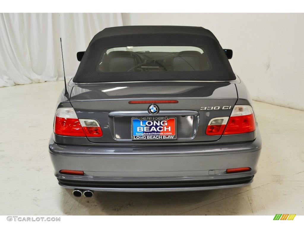 2001 3 Series 330i Convertible - Steel Grey Metallic / Black photo #7