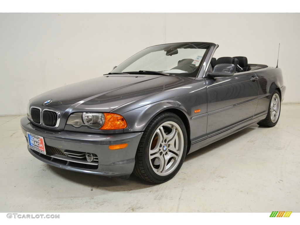 2001 3 Series 330i Convertible - Steel Grey Metallic / Black photo #10