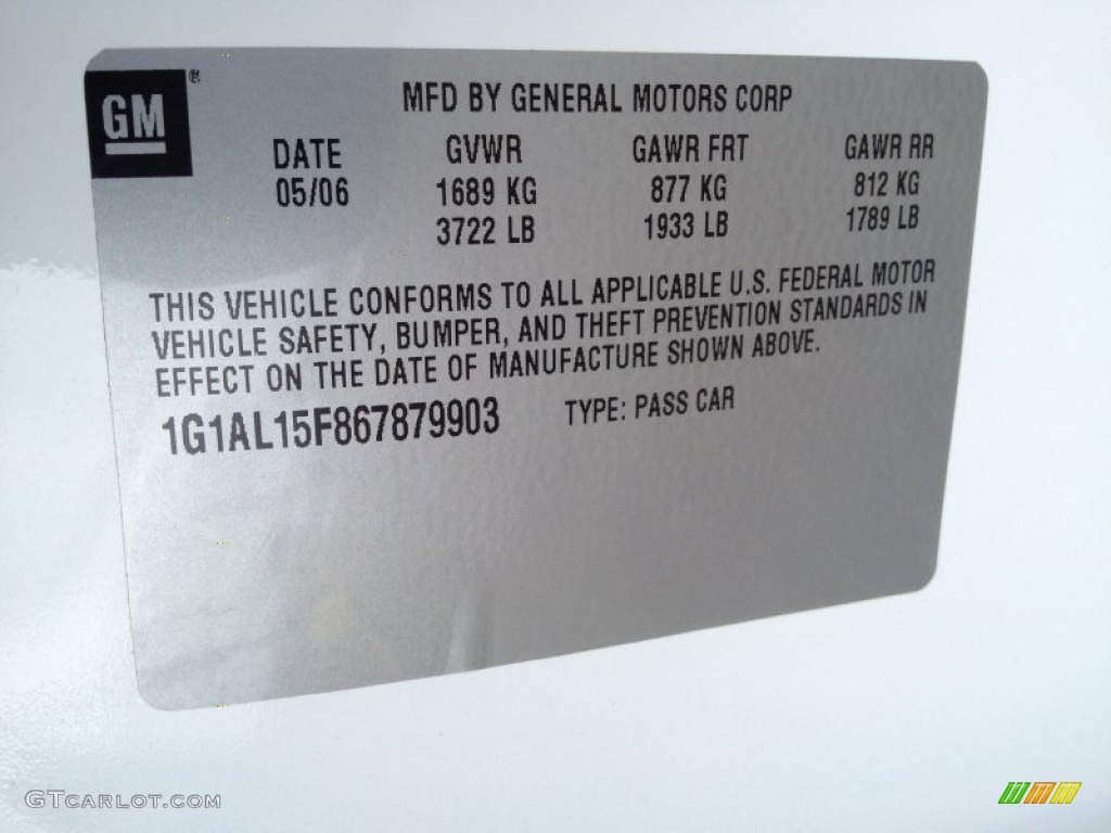 2006 Cobalt LT Coupe - Summit White / Ebony photo #15