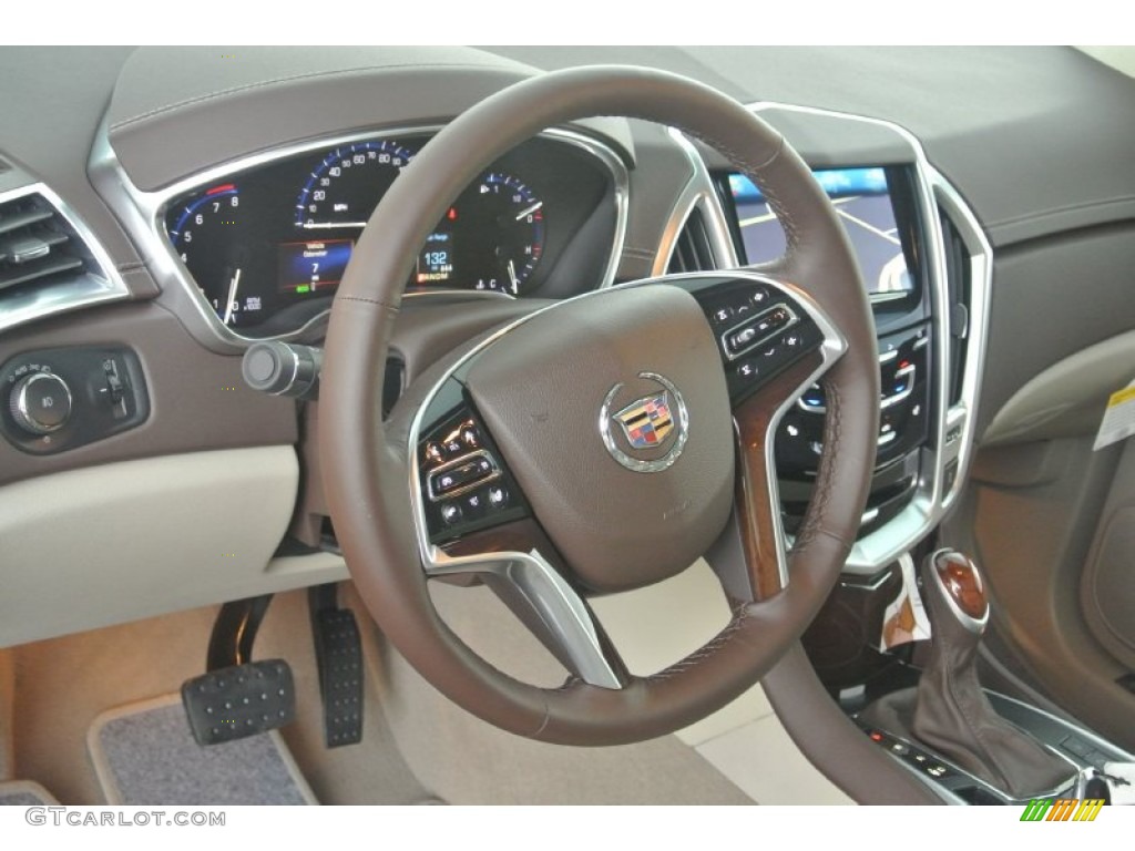 2015 Cadillac SRX Performance Shale/Brownstone Steering Wheel Photo #96284274