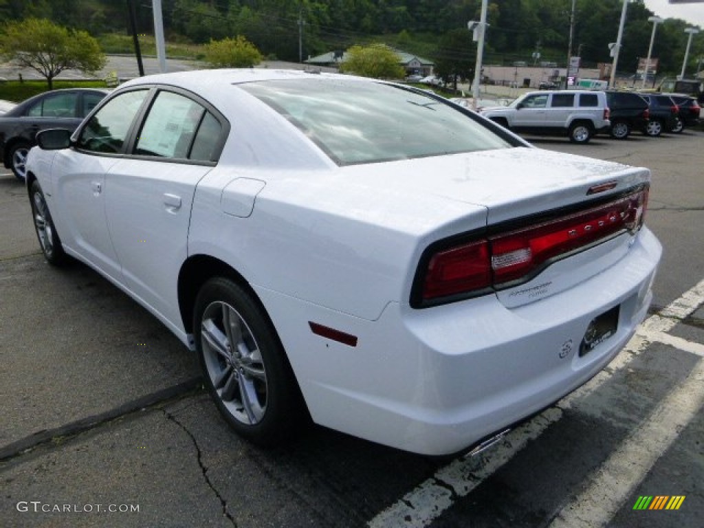 2014 Charger R/T AWD - Bright White / Black/Red photo #3