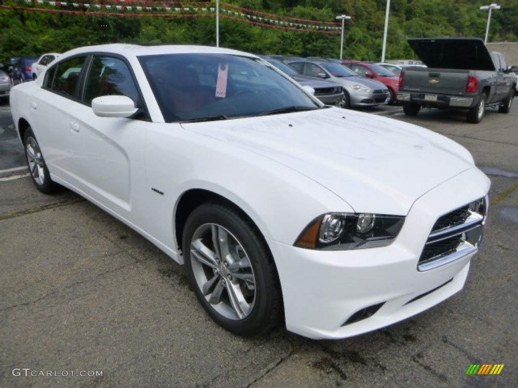 2014 Charger R/T AWD - Bright White / Black/Red photo #7