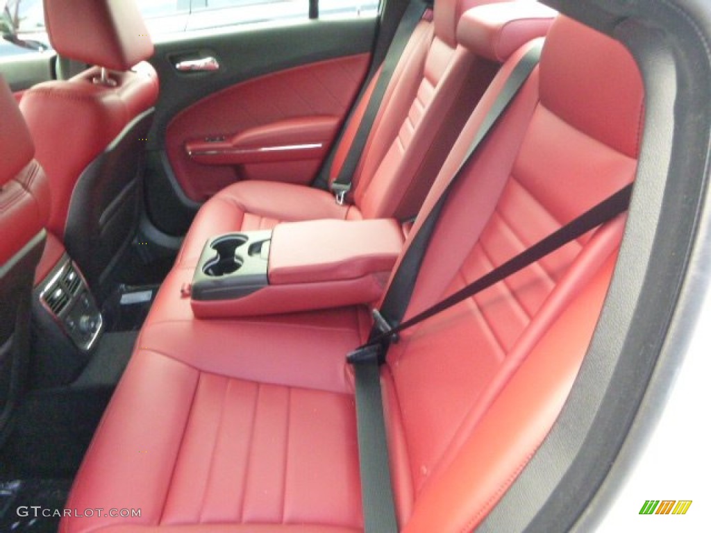 2014 Charger R/T AWD - Bright White / Black/Red photo #11