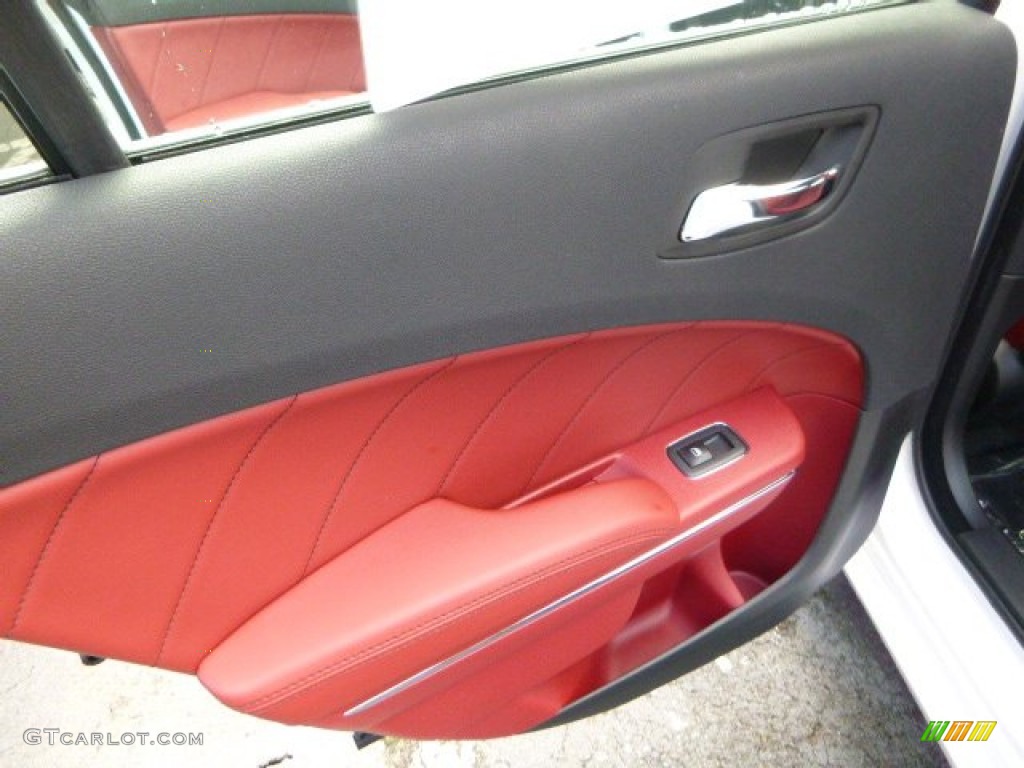 2014 Charger R/T AWD - Bright White / Black/Red photo #14