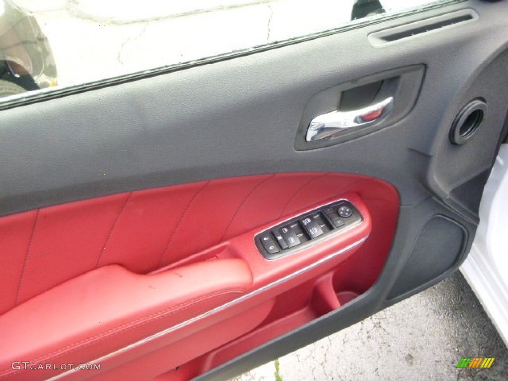2014 Charger R/T AWD - Bright White / Black/Red photo #15