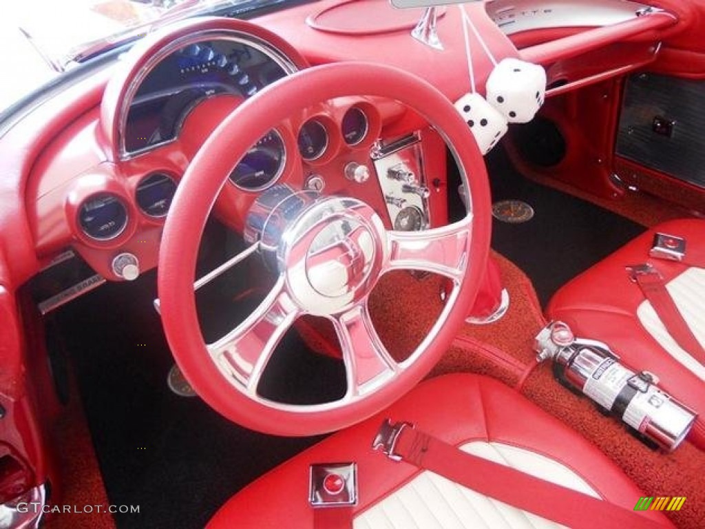 1961 Corvette Convertible - Roman Red / Red photo #2