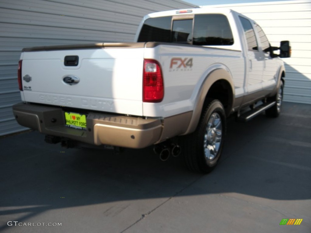 2014 F250 Super Duty King Ranch Crew Cab 4x4 - Oxford White / King Ranch Chaparral Leather/Adobe Trim photo #4