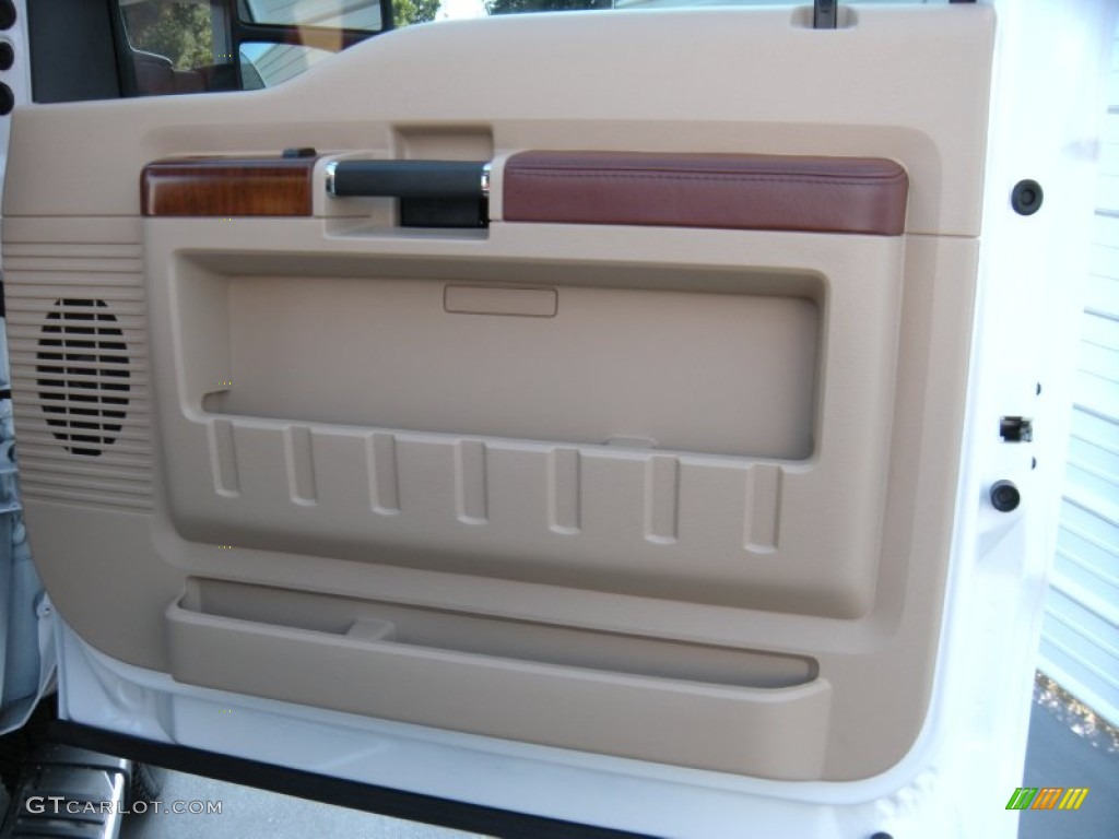2014 F250 Super Duty King Ranch Crew Cab 4x4 - Oxford White / King Ranch Chaparral Leather/Adobe Trim photo #26