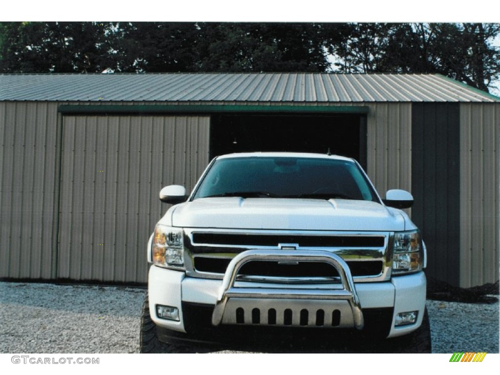 2009 Silverado 1500 LTZ Crew Cab 4x4 - Summit White / Ebony photo #3