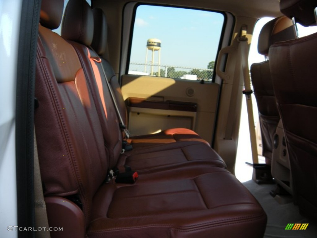 2014 F250 Super Duty King Ranch Crew Cab 4x4 - Oxford White / King Ranch Chaparral Leather/Adobe Trim photo #30