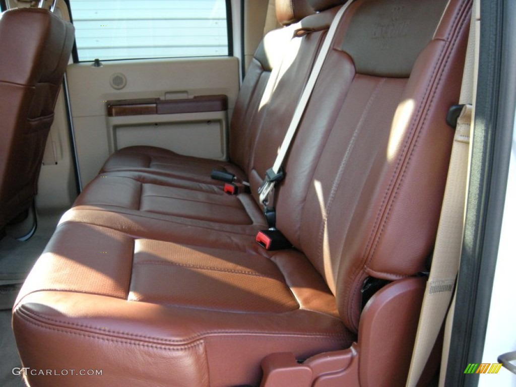 2014 F250 Super Duty King Ranch Crew Cab 4x4 - Oxford White / King Ranch Chaparral Leather/Adobe Trim photo #33