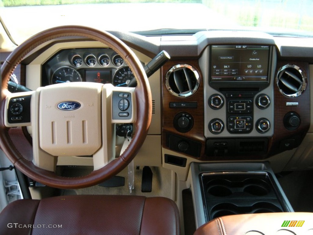 2014 F250 Super Duty King Ranch Crew Cab 4x4 - Oxford White / King Ranch Chaparral Leather/Adobe Trim photo #40