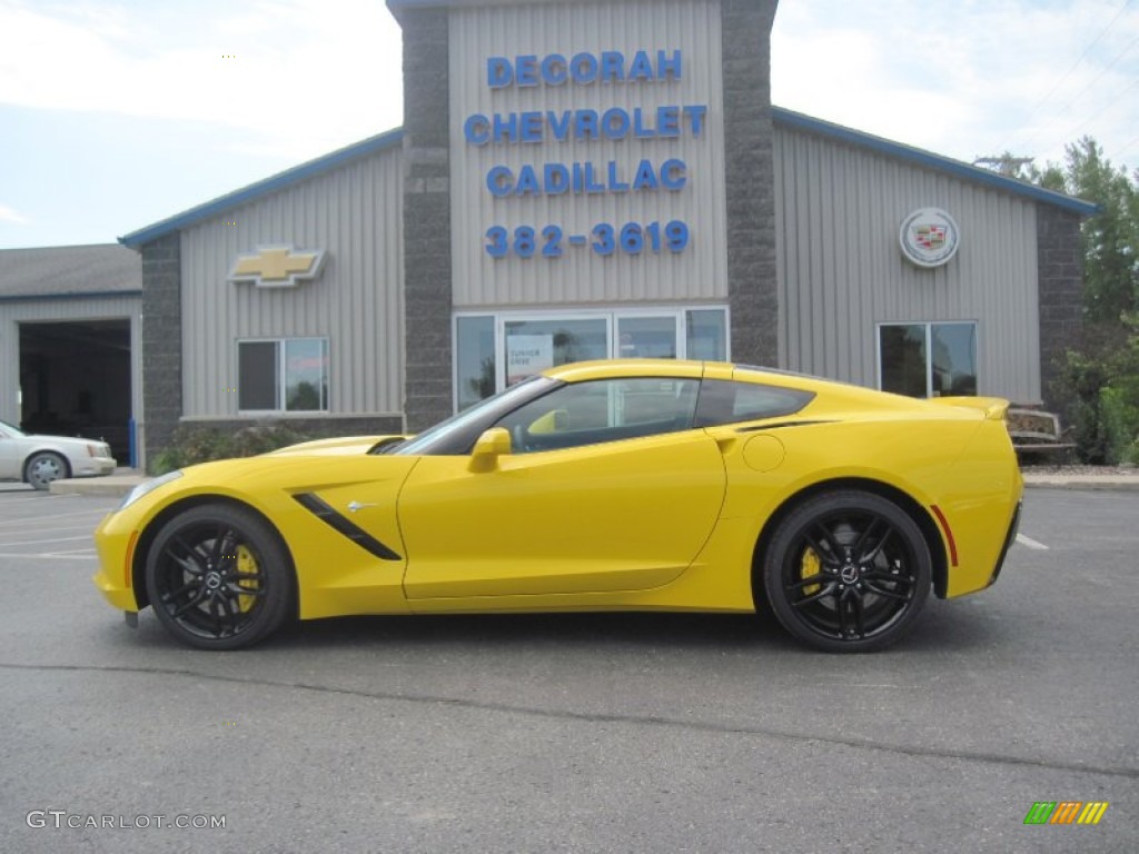 2014 Corvette Stingray Coupe Z51 - Velocity Yellow Tintcoat / Jet Black photo #1