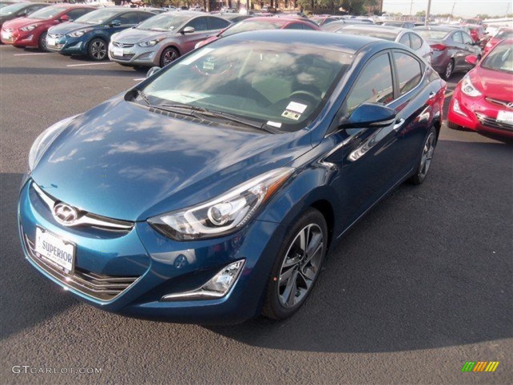 2015 Elantra Limited Sedan - Windy Sea Blue / Gray photo #1