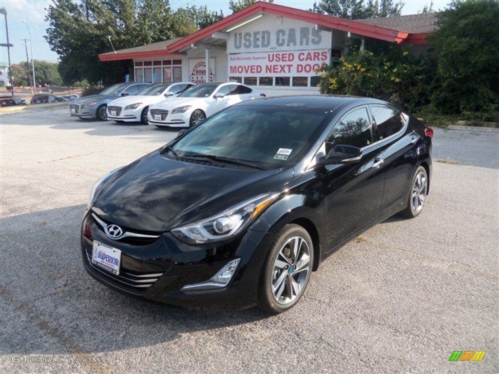 2015 Elantra Limited Sedan - Black Diamond / Black photo #1