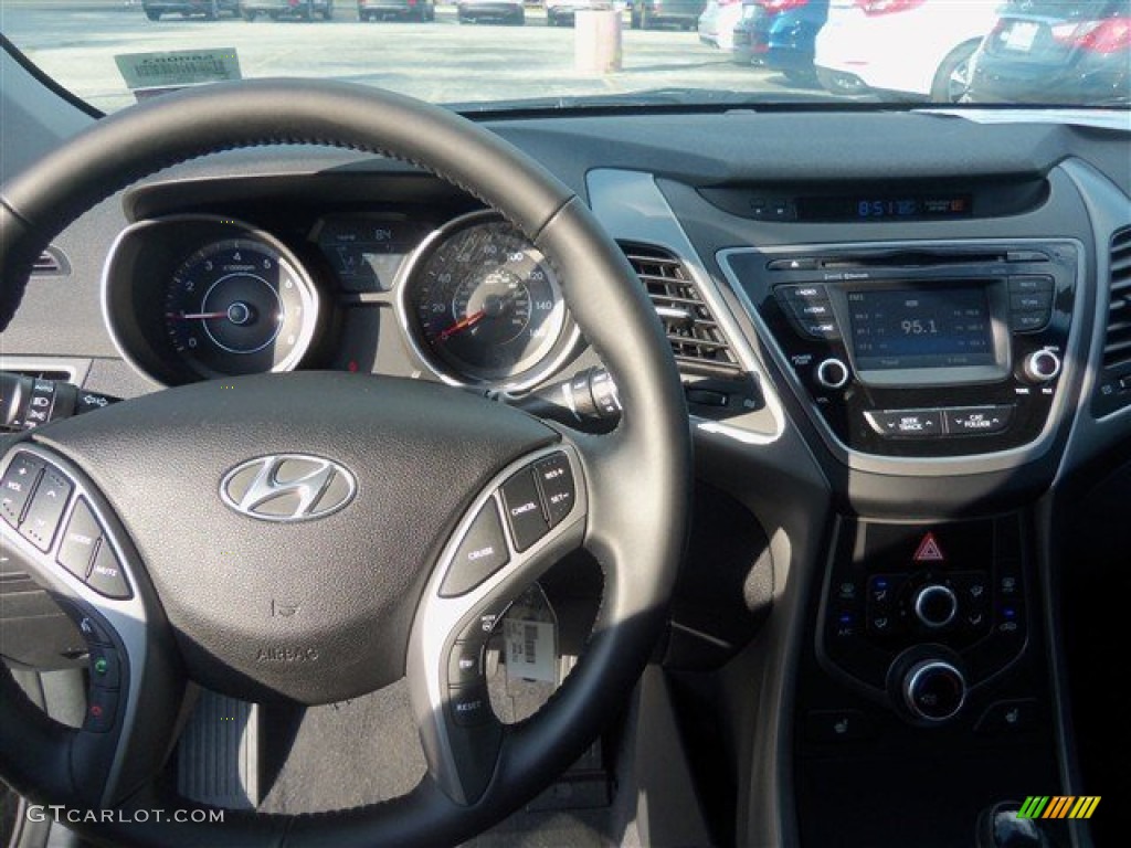 2015 Elantra Limited Sedan - Black Diamond / Black photo #7