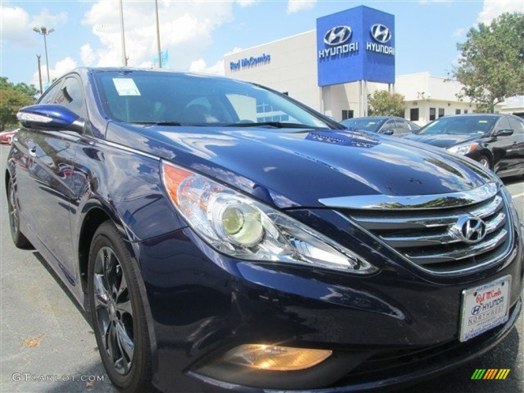 2014 Sonata Limited - Indigo Blue Pearl / Gray photo #1