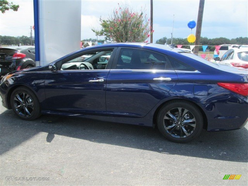 2014 Sonata Limited - Indigo Blue Pearl / Gray photo #3