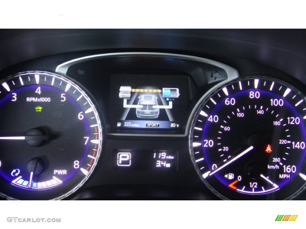 2014 Infiniti QX60 Hybrid AWD Gauges Photo #96303720