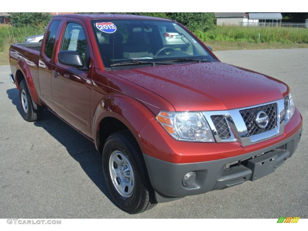 2013 Frontier S King Cab - Cayenne Red / Graphite Steel photo #1