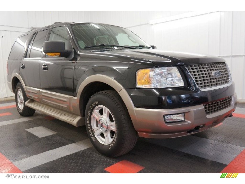 2004 Expedition Eddie Bauer 4x4 - Black / Medium Parchment photo #13