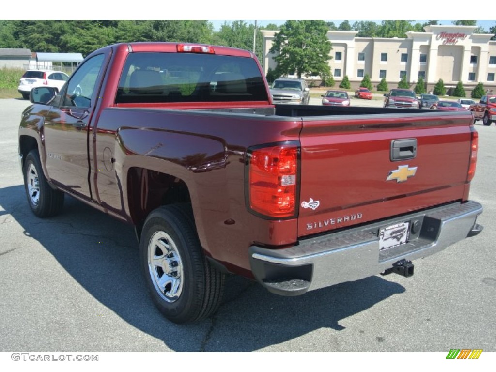 2014 Silverado 1500 WT Regular Cab - Deep Ruby Metallic / Jet Black/Dark Ash photo #4