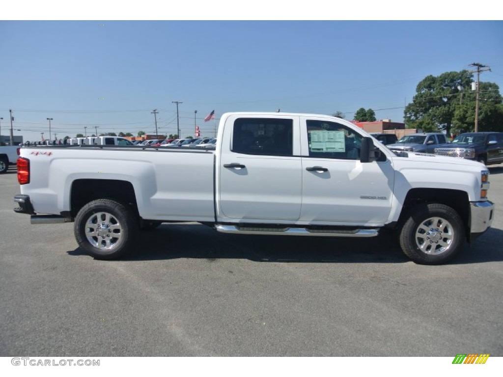 Summit White 2015 Chevrolet Silverado 3500HD LT Crew Cab 4x4 Exterior Photo #96310830
