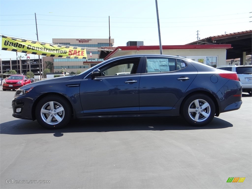 2015 Optima LX - Smokey Blue Metallic / Black photo #5