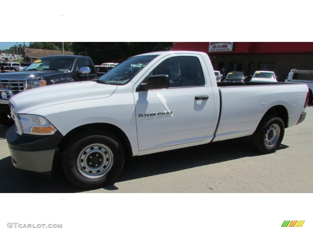 2011 Ram 1500 ST Regular Cab - Bright White / Dark Slate Gray/Medium Graystone photo #2