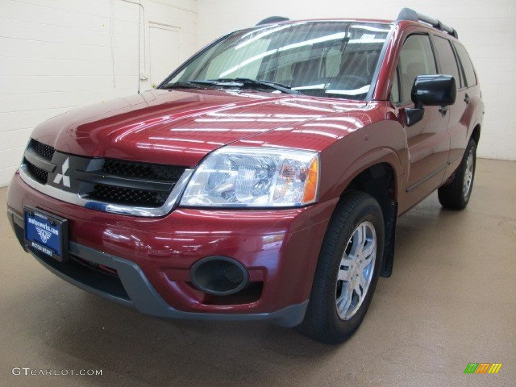 2006 Endeavor LS AWD - Ultra Red Pearl / Charcoal photo #3