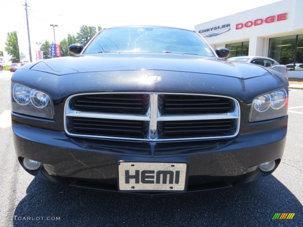 2007 Charger R/T - Brilliant Black Crystal Pearl / Dark Slate Gray/Light Graystone photo #2