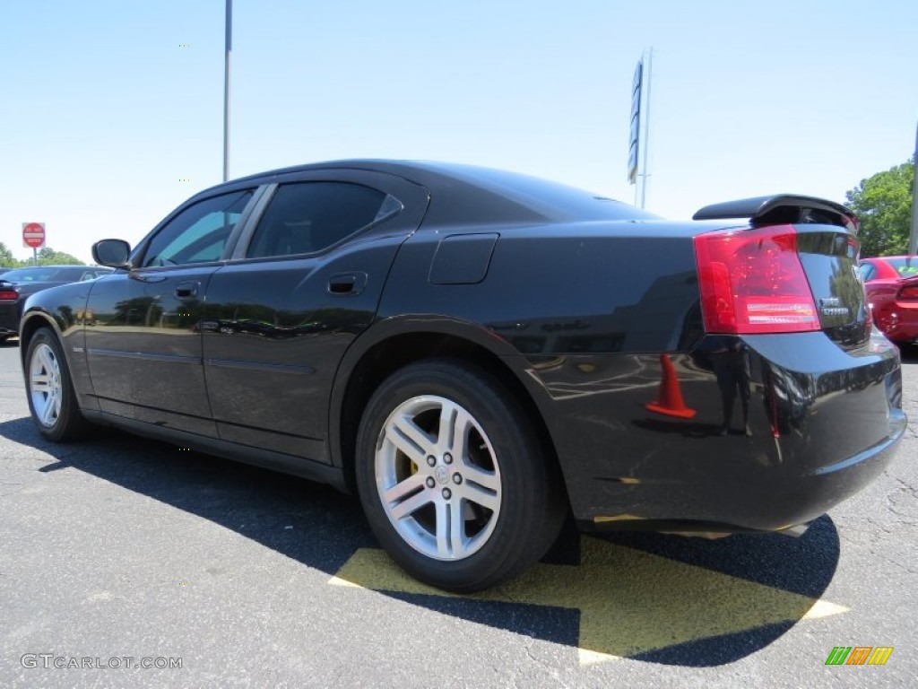 2007 Charger R/T - Brilliant Black Crystal Pearl / Dark Slate Gray/Light Graystone photo #5
