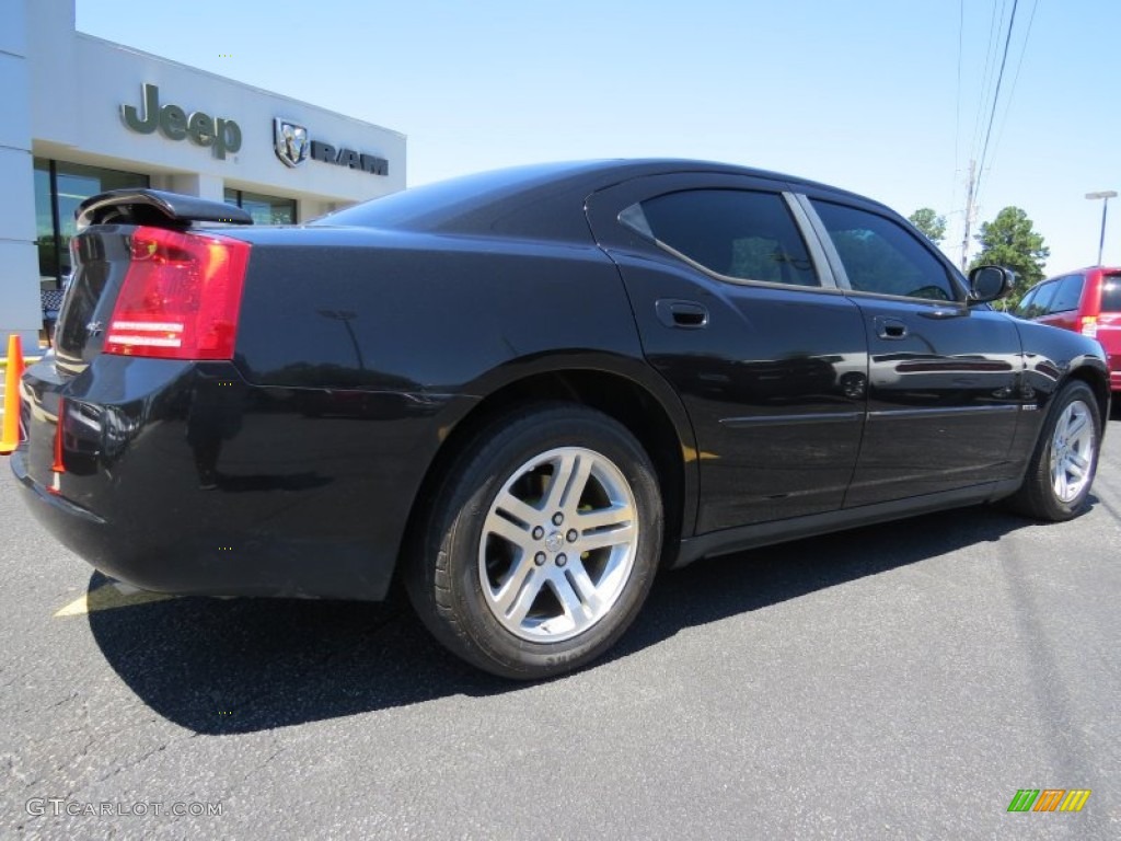2007 Charger R/T - Brilliant Black Crystal Pearl / Dark Slate Gray/Light Graystone photo #7