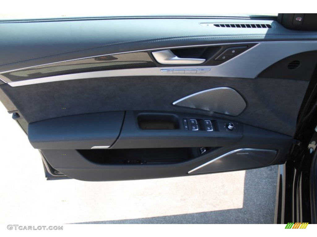2015 Audi S8 quattro S Black Valcona Door Panel Photo #96330307