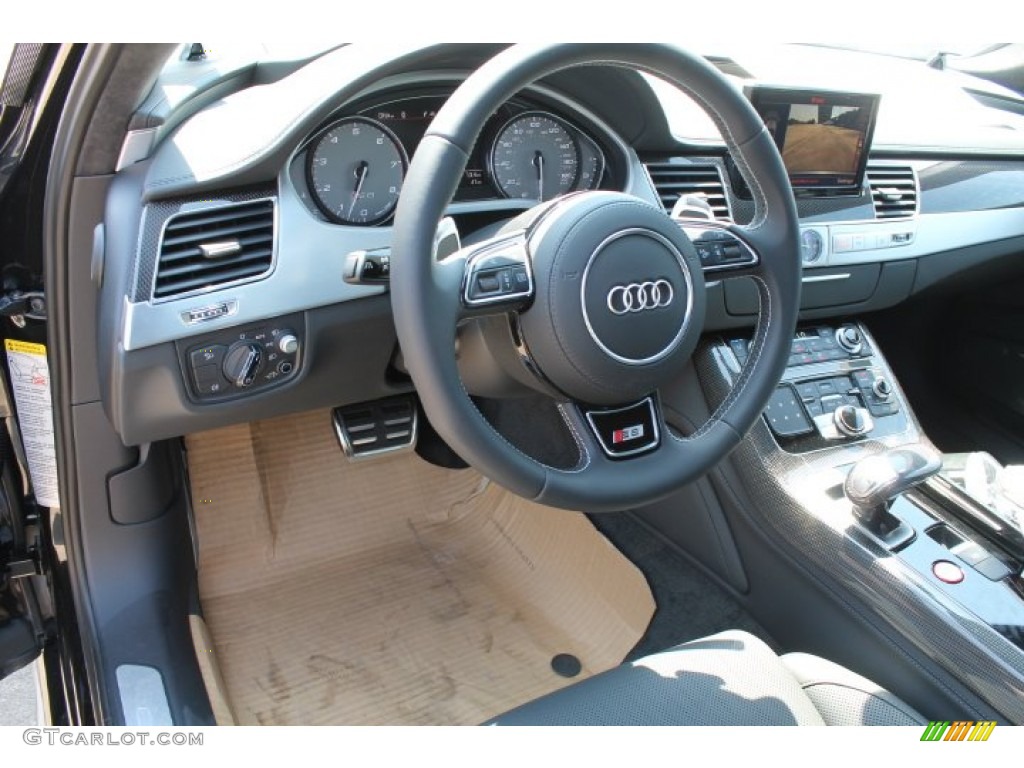 2015 Audi S8 quattro S Black Valcona Dashboard Photo #96330330