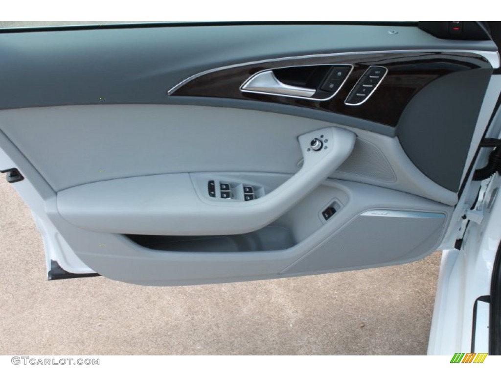 2015 Audi A6 3.0T Premium Plus quattro Sedan Titanium Gray Door Panel Photo #96331068