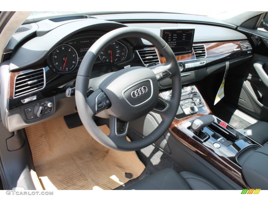 2015 Audi A8 L 4.0T quattro Black Dashboard Photo #96331984